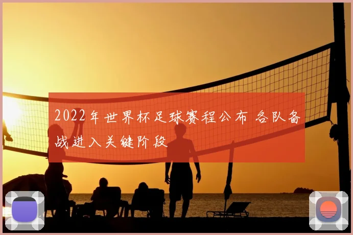 2022年世界杯足球赛程公布 各队备战进入关键阶段